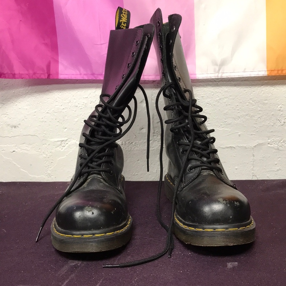 Used 1490 SMOOTH LEATHER MID CALF BOOTS